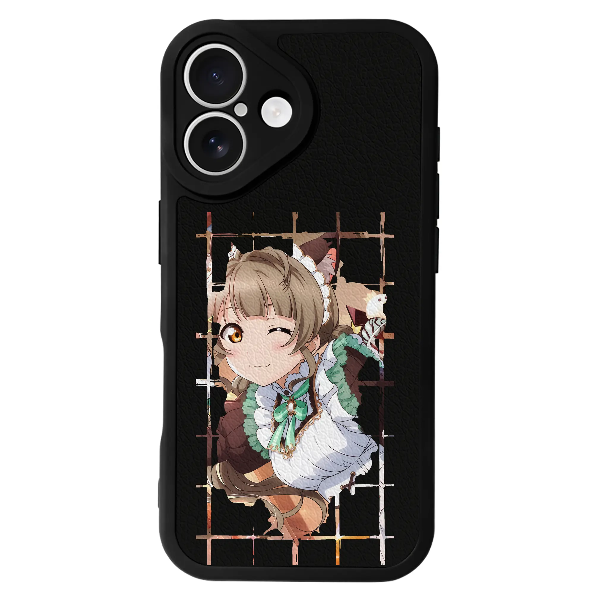 Love Live! グッズ,南ことり - IPhone 16シリーズ対応 ・ シリコンスマホケース ・ レザー調 ・ 高精度フィット ・ 耐衝撃 ・ ワイヤレス充電対応 ・ 精密カット